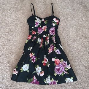 Band of Gypsies Black Floral Dress (XS)